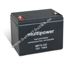 Powery BlyBatteri (multipower) MP75-12C Deep cycle